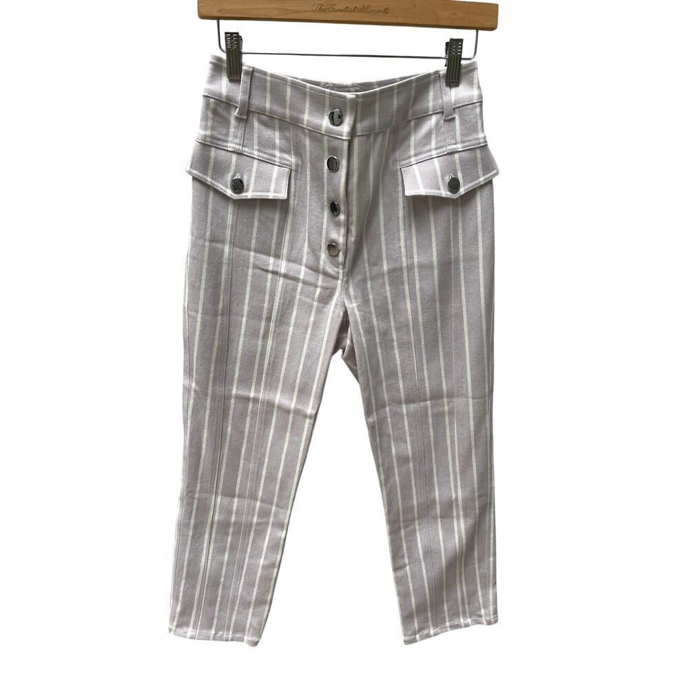 for love and lemons Striped Purple high rise Gia Pants jeans straight leg
Size S